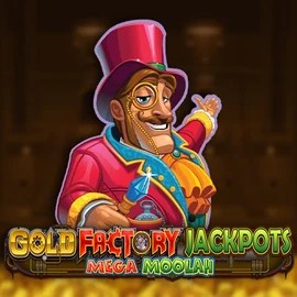 Gold Factory Jackpots Mega Moolah slot icon by Aurum Signature Studios, available at Great Slots Casino