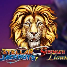 Official Jackpots logo: Stellar Jackpots with Serengeti Lions by Lightning Box Game at Great Slots Casino