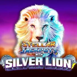 Stellar Jackpots with Silver Lion by Lightning Box Game, showcased at greatsslots.co.uk – game logo